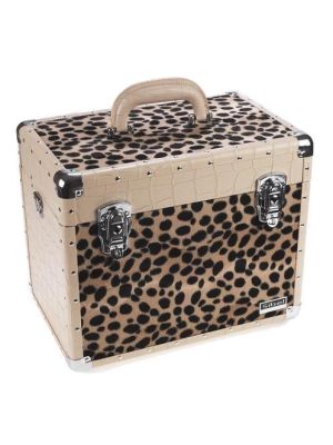 SIBEL CROCO LEOPARD KOFFER CREME