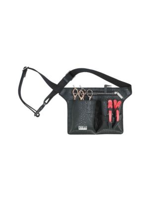 BELT 4 ZWARTE HOLSTERCEINTUUR IN MATTE KROKO VR 4 SCHAREN