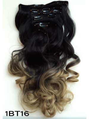 OMBRE CLIP-IN HAIREXTENSIONS 50CM WAVY / 1BT16