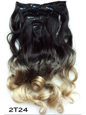OMBRE CLIP-IN HAIREXTENSIONS 50CM WAVY / 2T24