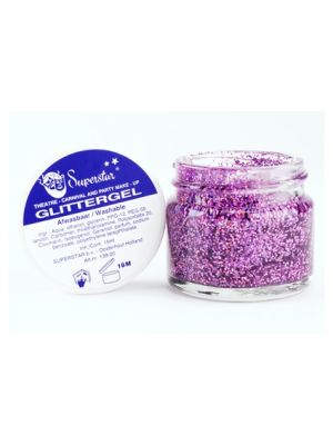 SUPERSTAR GLITTER GEL POT 15ML / LAVENDER