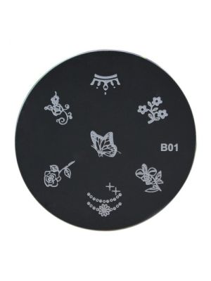 NAIL ART STEMPEL PLAATJE / B01
