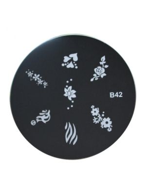 NAIL ART STEMPEL PLAATJE / B42