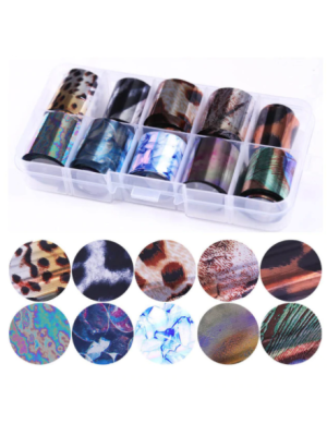 NAGEL FOLIE SET 10 ROLLETJES / KLEUR 11