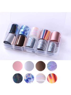NAGEL FOLIE SET 10 ROLLETJES / KLEUR 17
