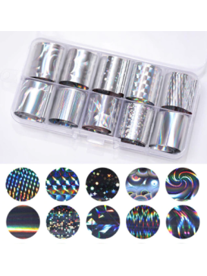 NAGEL FOLIE SET 10 ROLLETJES / KLEUR 18