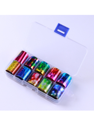 NAGEL FOLIE SET 10 ROLLETJES / KLEUR 3