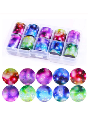 NAGEL FOLIE SET 10 ROLLETJES / KLEUR 8