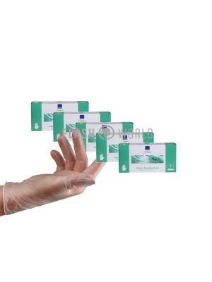 5x ABENA HANDSCHOENEN VINYL POEDERVRIJ MAAT S - TRANSPARANT 100 st.
