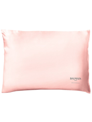 BALMAIN SILK PILLOW CASE PINK LIMITED EDITION