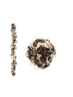ELASTISCH VOLUME HAARSTUK T1252 / DONKERBRUIN LICHTBLOND GEMELEERD