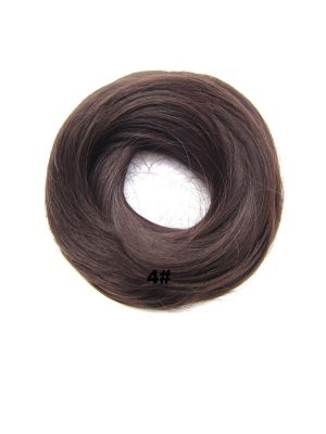 HAARSTUKJE RECHT SCRUNCHIE / 4 DONKER BRUIN
