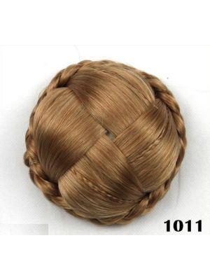HAARKNOT BIG TRIPLE BRAID Ø12CM / 1011 LICHT GOUDBLOND