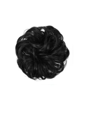 HAARSTUKJE KRULLEND SCRUNCHIE / 1B OFF ZWART