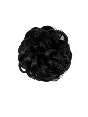 HAARSTUKJE KRULLEND SCRUNCHIE / 2 NATUUR ZWART
