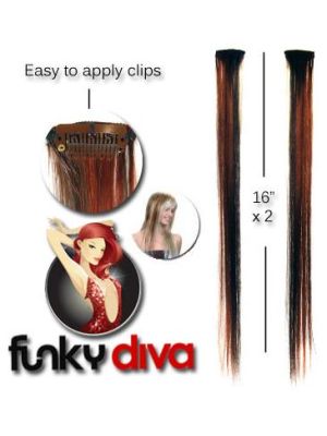 Hairaisers Funky Diva Clip In Extensions / Auburn