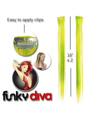 Hairaisers Funky Diva Clip In Extensions / Yellow
