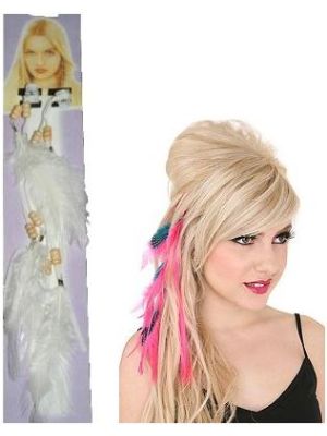 TWEE HAARKLEMMEN MET VEREN WIT / 10 STUKS
