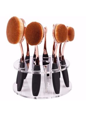 MULTIFUNCTIONELE MAKE UP KWASTEN HOUDER TRANSPARANT