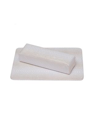 MANICURE HANDKUSSEN ARMSTEUN MET TAFELMAT SNAKE WHITE