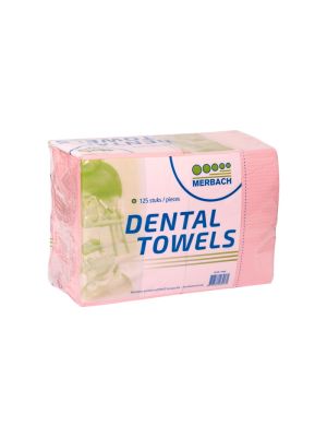 MERBACH DENTAL TOWELS 3-LAAGS 125 STUKS ROZE