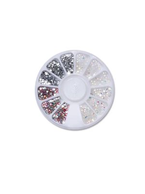 NAIL ART CARROUSEL STRASS PINK/SILVER/AB