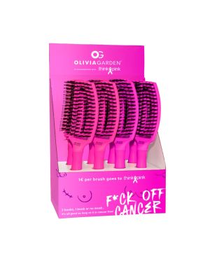 OLIVIA GARDEN FINGERBRUSH COMBO THINK PINK DISPLAY 8 STUKS