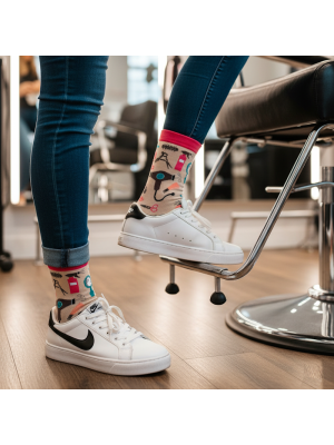 GIFT: KAPPER SOKKEN DAMES PERZIK/ROZE MT. 35-40