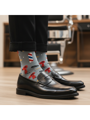 GIFT: KAPPER SOKKEN HEREN GRIJS (MT. 41-46)