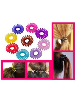 THE INVISIBLE HAIR RING COLOR MIX TRANSPARANT / 5 STUKS