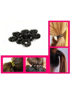 THE INVISIBLE HAIR RING BLACK / 5 STUKS