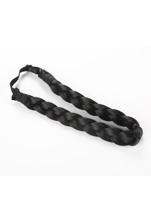 VLECHT HAARBAND 2,5 CM BREED / ZWART