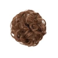 HAAR SCRUNCHIE KRULLEND / 12 WARM LICHTBRUIN