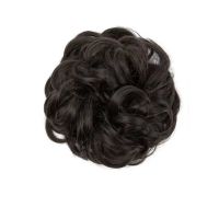 HAAR SCRUNCHIE KRULLEND / 4 MIDDEN BRUIN