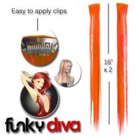 Hairaisers Funky Diva Clip In Extensions / Orange